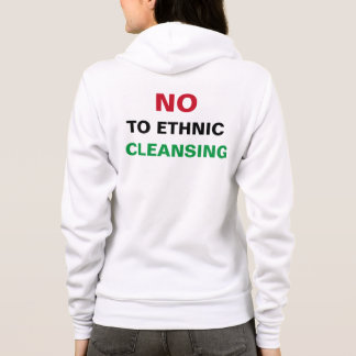 VESTE À CAPUCHE PALESTINE LIBRE NON AUX CRIMES DE GUERRE APARTHEID