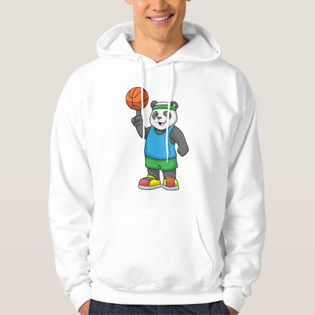 Veste À Capuche Panda aux sports avec basket-ball (Devant)