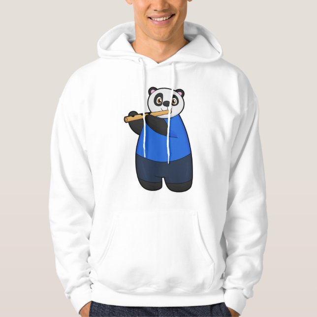 Veste À Capuche Panda comme musicien avec Flûte (Devant)