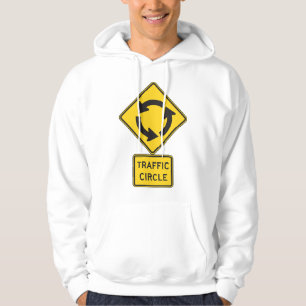 Veste À Capuche Panneau routier jaune diamant Rond-point