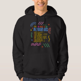 Veste À Capuche Panneau Zodiac Top 10 Règles De L'Aquarius Tournes