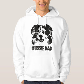 Veste À Capuche Papa Aussie homme - Papa Chien Berger Australien