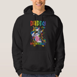 Veste À Capuche Papa De L'Anniversaire Princesse Dabbing Unicorn G