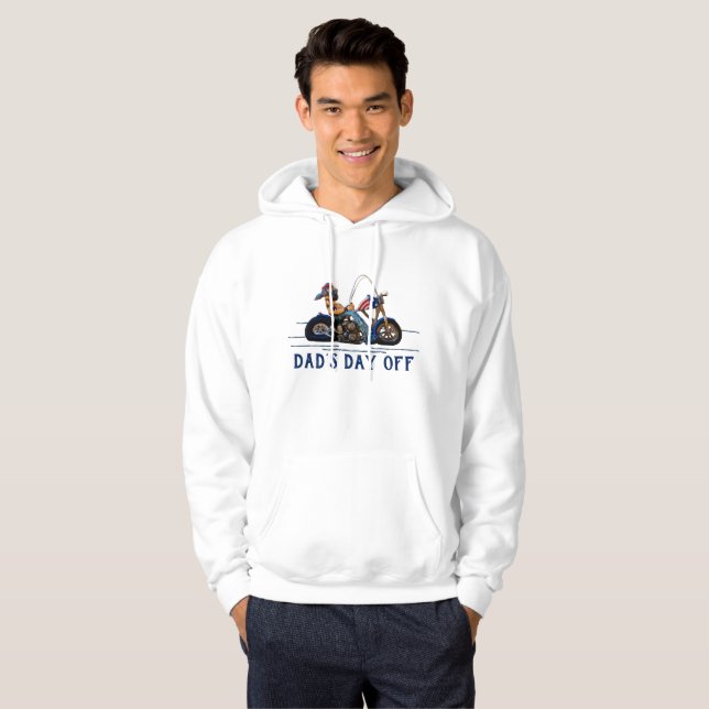 Veste À Capuche Papa drôle de sports moto (Devant entier)