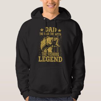 Veste À Capuche Papa l'homme le mythe la légende de la pêche