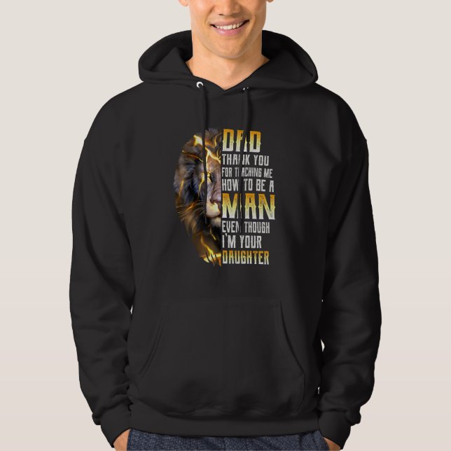 Veste À Capuche Papa Merci Pour M'Avoir Enseigné Comment Être Un H (Devant)