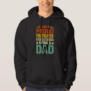 Veste À Capuche Papa pompier fier_Héros Pompier 
