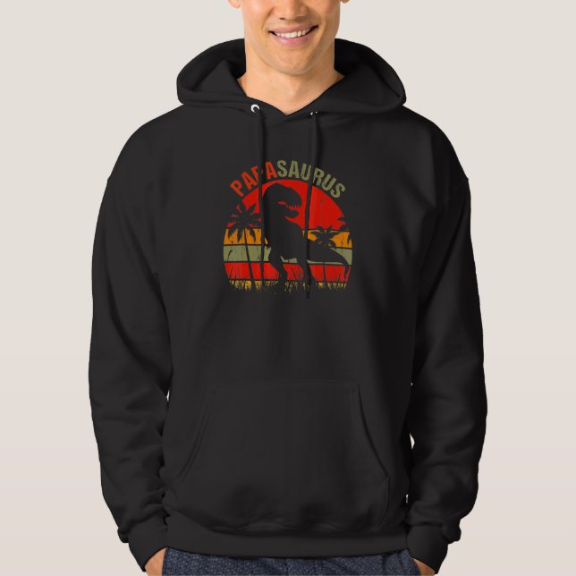 Veste À Capuche Papasaurus rex Dinosaure  Papa Saurus Famille de P (Devant)