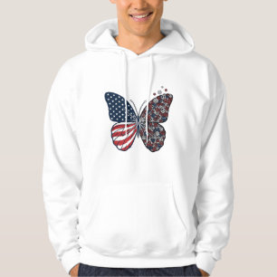 Veste À Capuche Papillon patriotique vintage de la paix Vector Art