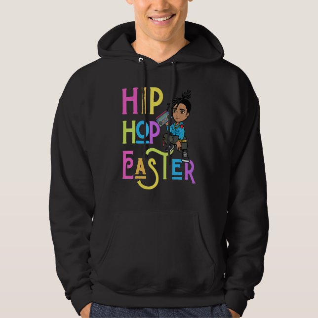 Veste À Capuche Pâques Hip hop Danse Amour Dab Vacances Amusants E (Devant)