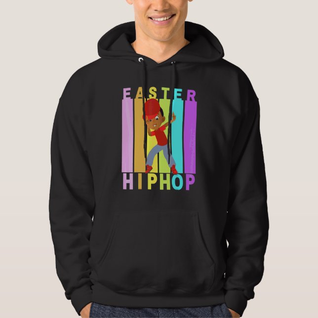 Veste À Capuche Pâques Hip hop Danse Amour Dab Vacances Amusants E (Devant)