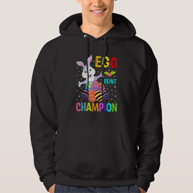 Veste À Capuche Pâques pour enfants Champion de chasse aux oeufs G (Devant)