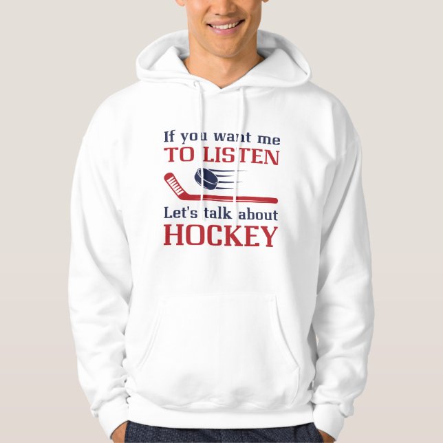 Veste À Capuche Parler De Hockey (Devant)