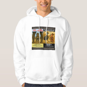 Veste À Capuche Parodie d'affiche de film animalier western
