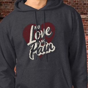 Veste À Capuche Pas d'amour, pas de douleur, cœur en détresse, art