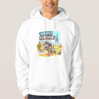 Veste À Capuche Pas de WiFi Envoyez de l'aide Citation drôle d'Int