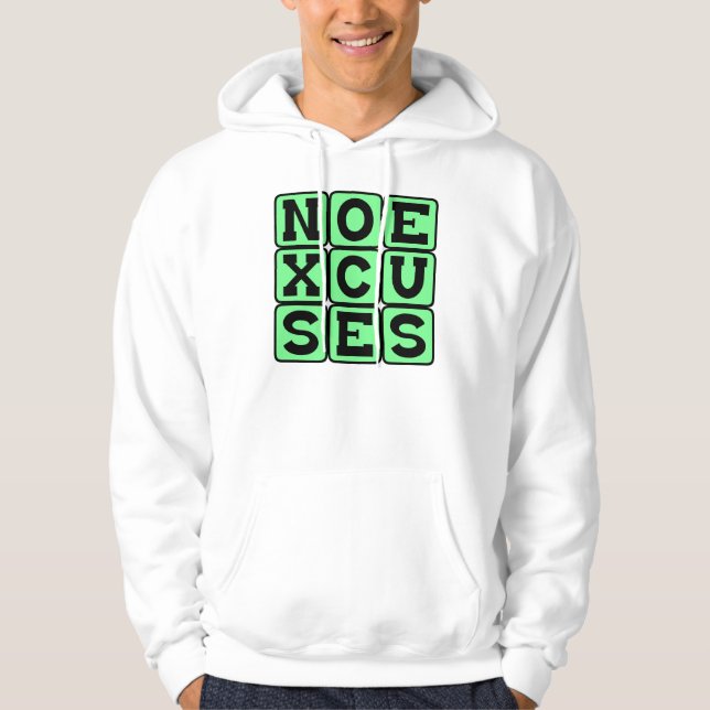 Veste À Capuche Pas d'excuses, Mème Internet (Devant)