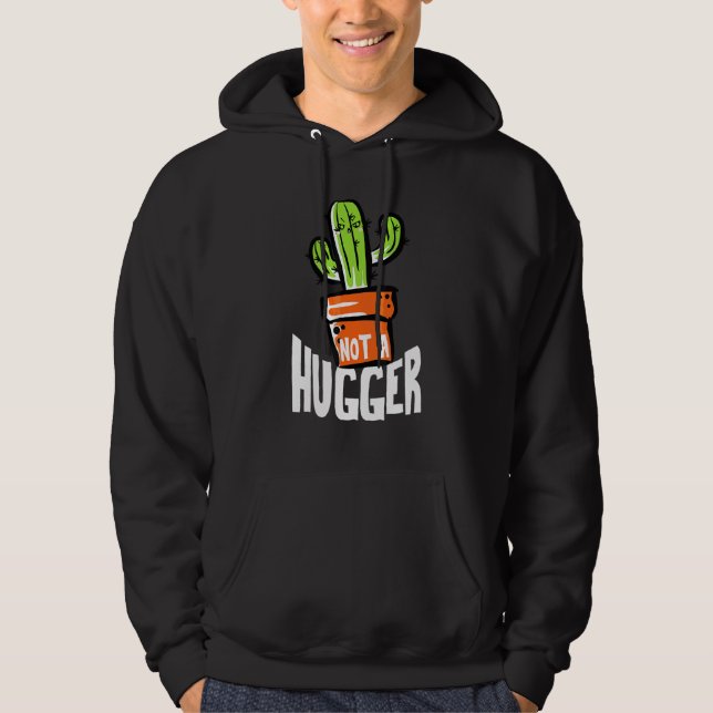 Veste À Capuche Pas Un Grogger Funny Cactus Sarcastique (Devant)