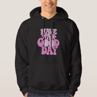 Veste À Capuche Passez une bonne journée Visage rétro souriant Vis