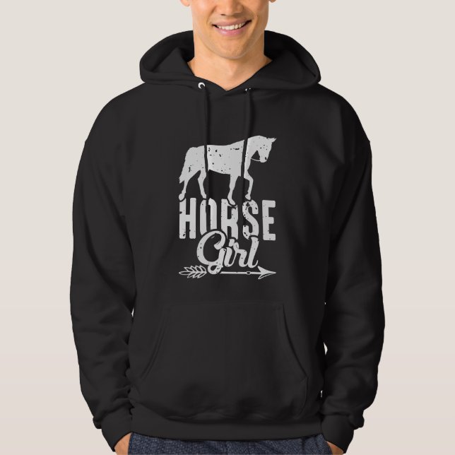 Veste À Capuche Passion de la cow-girl à cheval (Devant)