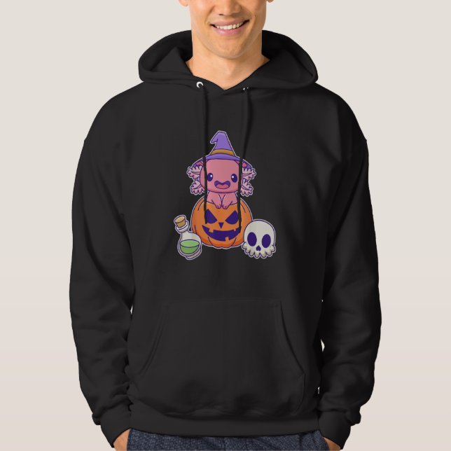 Veste À Capuche Pastel Goth Halloween Axolotl Witch (Devant)