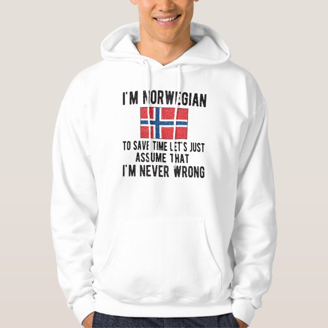 Veste À Capuche Patrimoine norvégien Norvège Racines drapeau norvé (Devant)