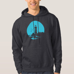 Veste À Capuche Paysage de phare côtier silhouette