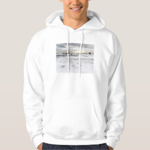 Veste À Capuche Paysage marin océanique écumeux pâle, Islande