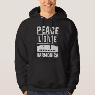 Veste À Capuche Peace Love Harmonica