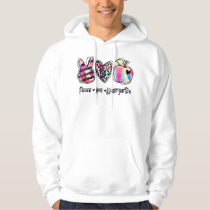 Veste À Capuche Peace Love Kindergarten Enseignantes Filles Retour