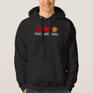 Veste À Capuche Peace Love Latke Funny Hannukah Jewish Food