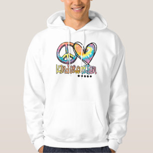Veste À Capuche Peace Love maternelle Funny Tie Dye Premier Jour D