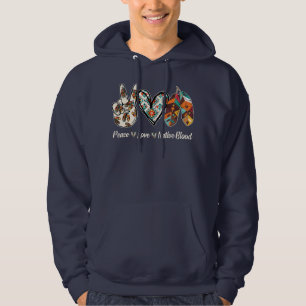 Veste À Capuche Peace Love Native Blood Native American 