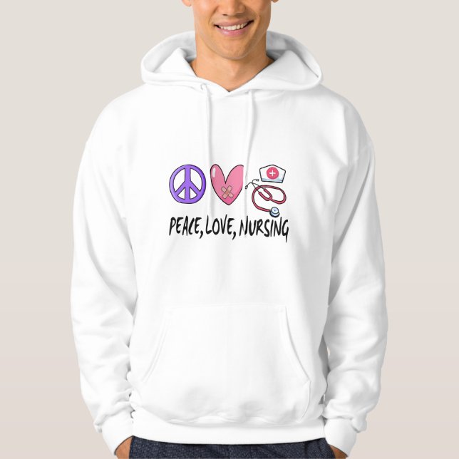 Veste À Capuche Peace Love Nursing (Devant)