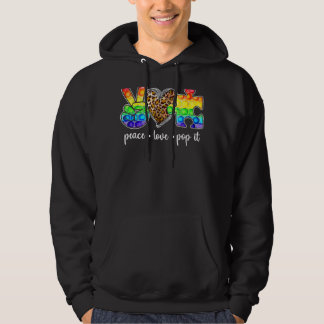 Veste À Capuche Peace Love Pop It Puzzle Support Sensibilisation s