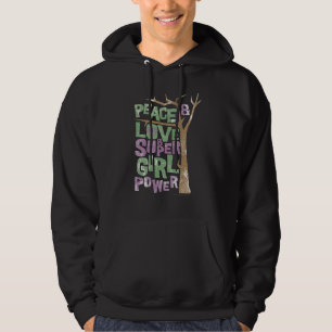 Veste À Capuche Peace Love & Supergirl Power