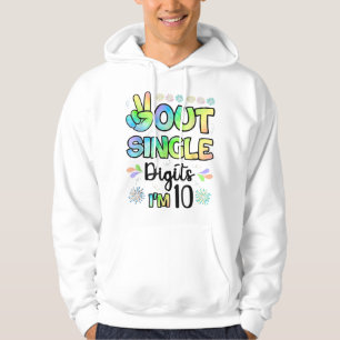 Veste À Capuche Peace Out Chiffres simples Je suis 10 enfants
