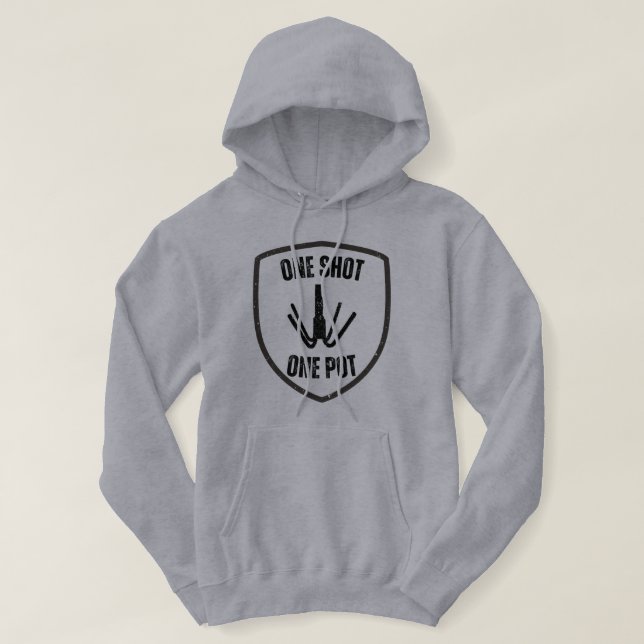 Veste À Capuche Pêche en un coup, un seul pot (Design devant)