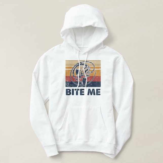 Veste À Capuche Pêche Hotte Bite Me Bass Catfish Pike Pêcheur F (Design devant)