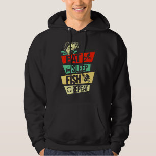 Veste À Capuche Pêche Manger Sleep Poisson Répéter Pêcheur