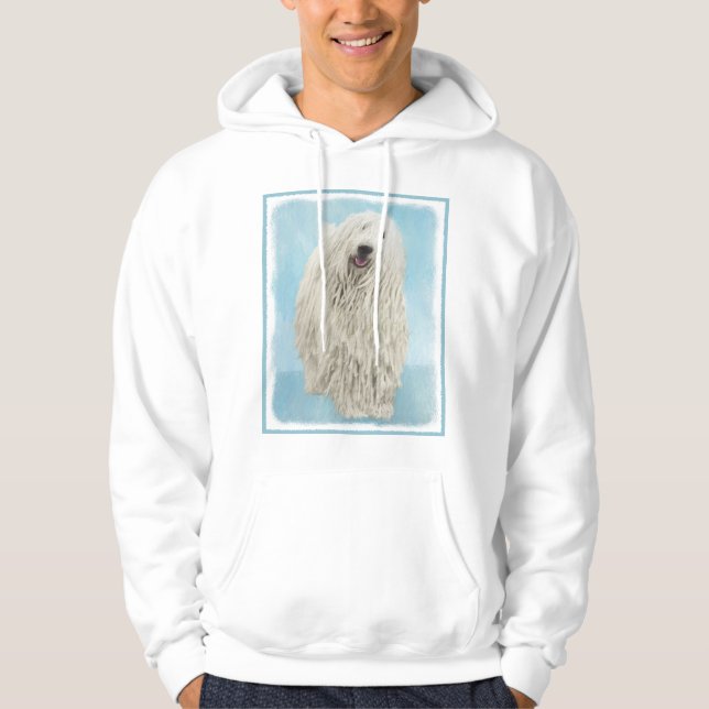 Veste À Capuche Peinture Komondor - Cute Original Chien Art (Devant)