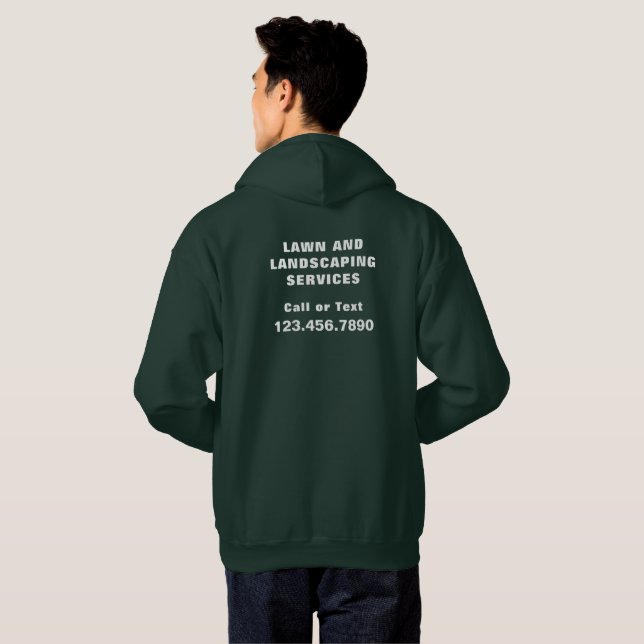 Veste À Capuche Pelouse Et Paysage Services Personnalisés (Dos entier)