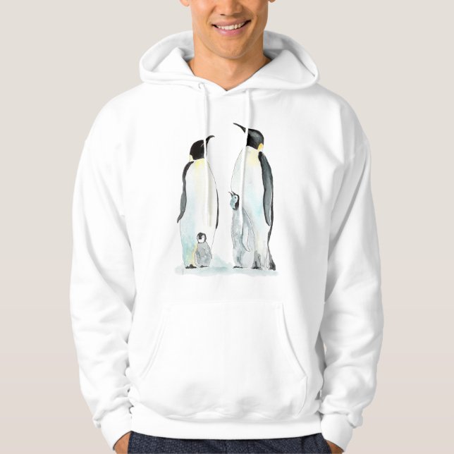 Veste À Capuche Penguin Famille Deux Enfants Pingouin (Devant)