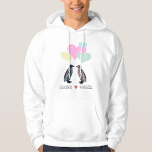 Veste À Capuche Penguin Love Nom personnalisé du couple