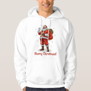 Veste À Capuche Père Noël classique apportant des cadeaux de Noël