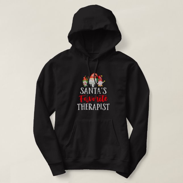 Veste À Capuche Père Noël Favori Thérapiste Noël Fun Gnome Psy (Design devant)