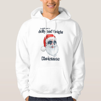 Veste À Capuche Père Noël Rétro Joyeux et Lumineux Noël