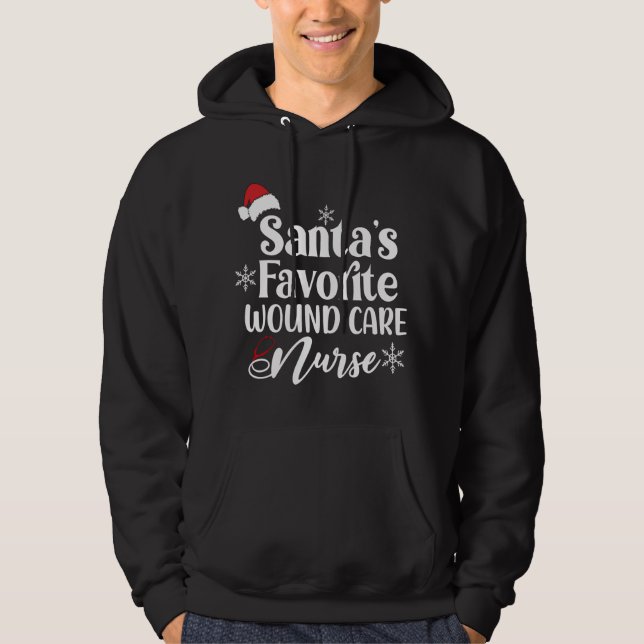 Veste À Capuche Père Noël Soins Préférés Soins de Maux Infirmière  (Devant)