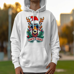 Veste À Capuche Père Noël Squad Reindee Cool avec lunettes Noël