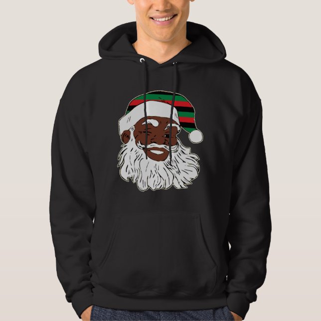 Veste À Capuche Père Noël Winking Casquette du drapeau panafricain (Devant)